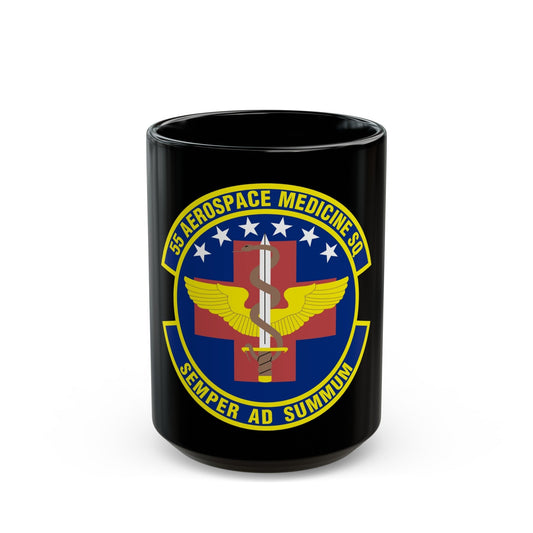 55th Aerospace Medicine Squadron (U.S. Air Force) Black Coffee Mug-15oz-The Sticker Space