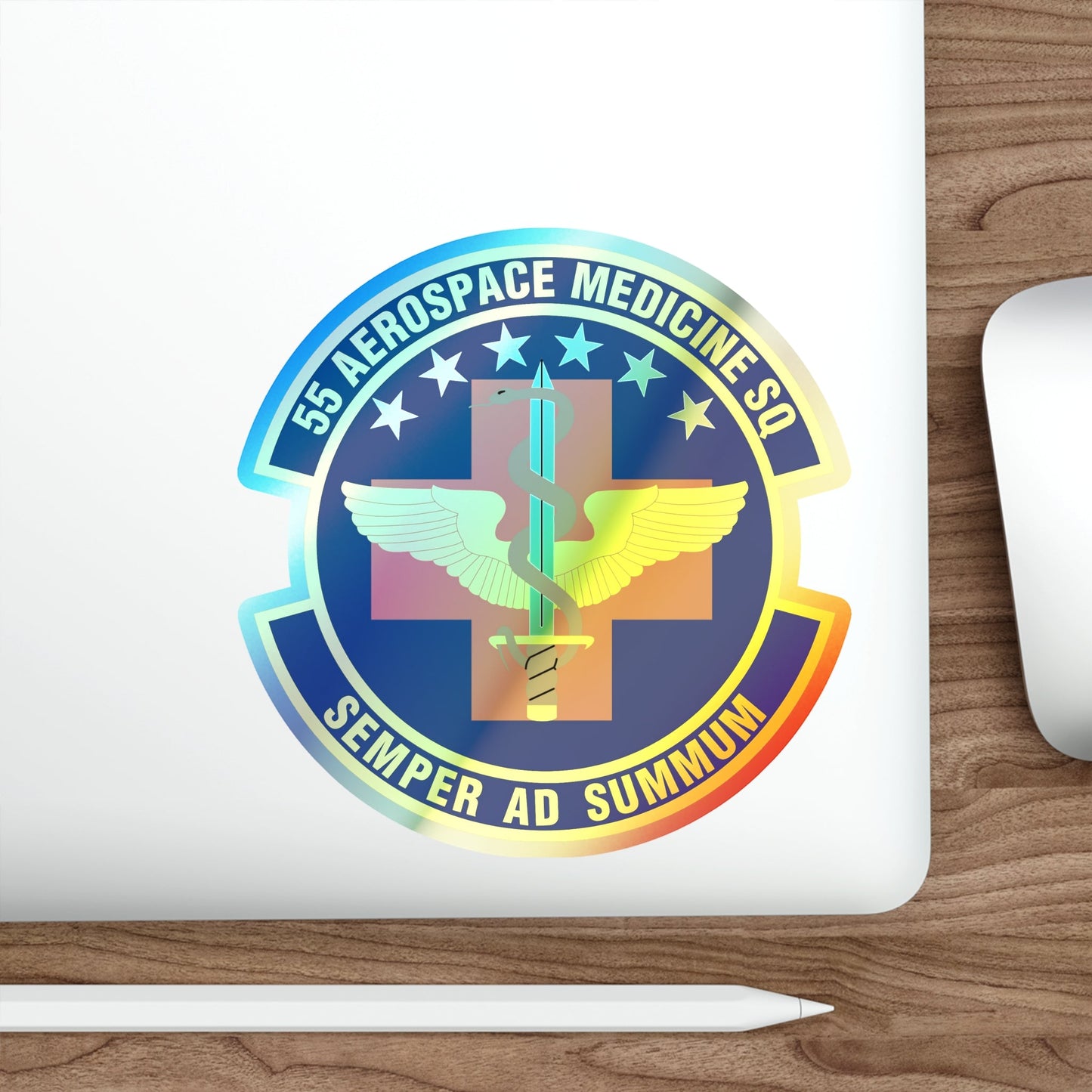 55th Aerospace Medicine Squadron (U.S. Air Force) Holographic STICKER Die-Cut Vinyl Decal-The Sticker Space