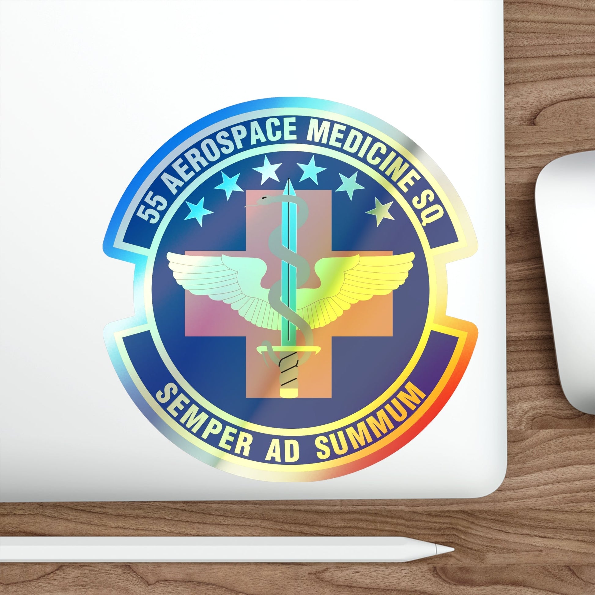 55th Aerospace Medicine Squadron (U.S. Air Force) Holographic STICKER Die-Cut Vinyl Decal-The Sticker Space