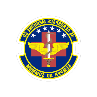 55th Aerospace Medicine Squadron (U.S. Air Force) REVERSE PRINT Transparent STICKER-3" × 3"-The Sticker Space