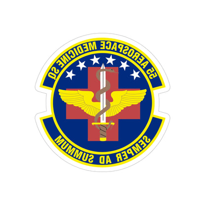 55th Aerospace Medicine Squadron (U.S. Air Force) REVERSE PRINT Transparent STICKER-6" × 6"-The Sticker Space