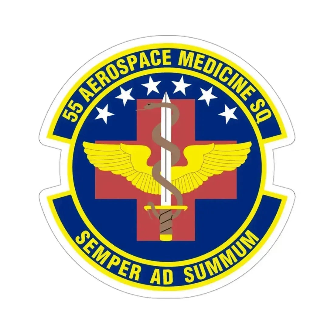 55th Aerospace Medicine Squadron (U.S. Air Force) STICKER Vinyl Die-Cut Decal 3 Inch - The Sticker Space