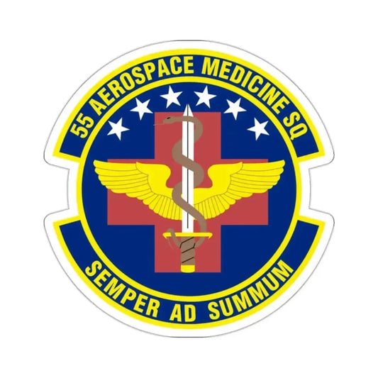 55th Aerospace Medicine Squadron (U.S. Air Force) STICKER Vinyl Kiss-Cut Decal 2 Inch White - The Sticker Space