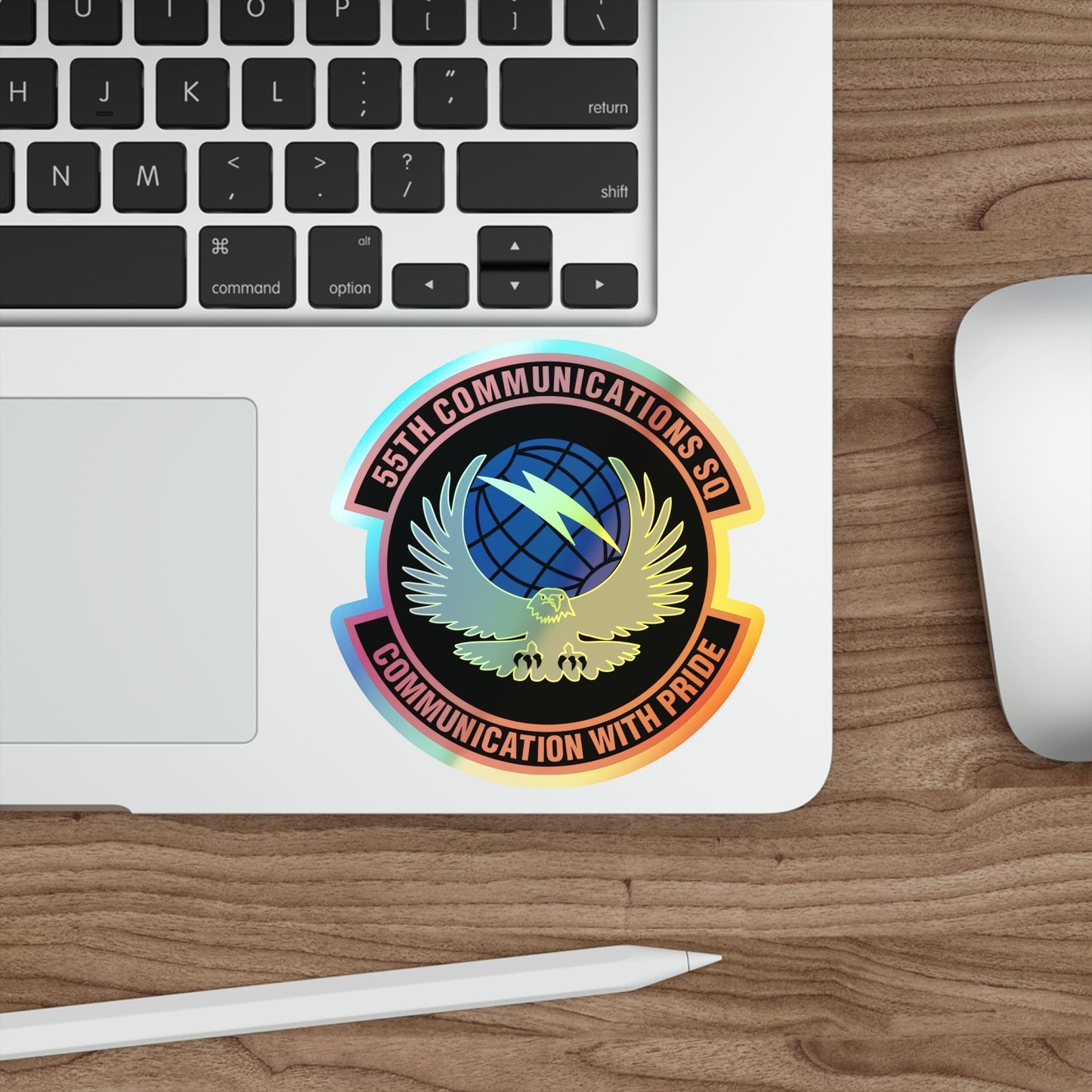 55th Communications Squadron (U.S. Air Force) Holographic STICKER Die-Cut Vinyl Decal-The Sticker Space