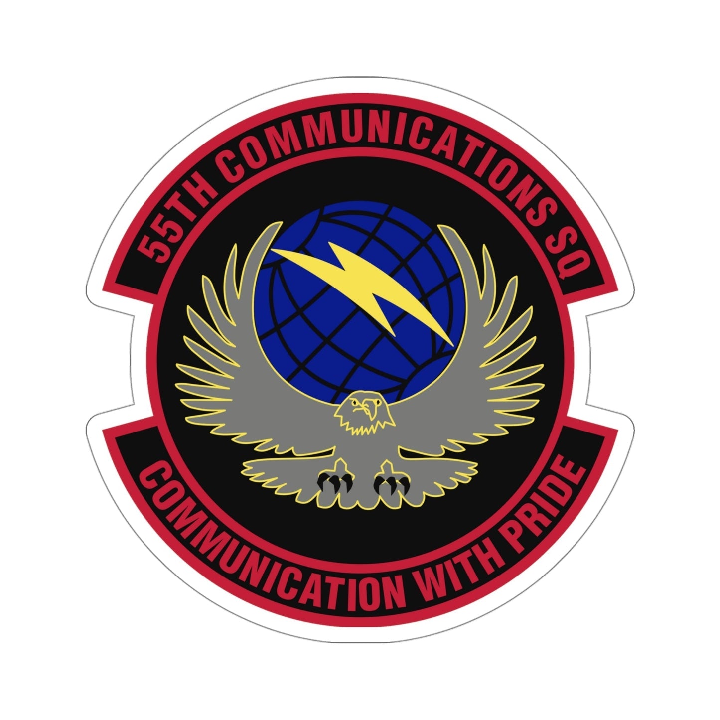 55th Communications Squadron (U.S. Air Force) STICKER Vinyl Die-Cut Decal-4 Inch-The Sticker Space