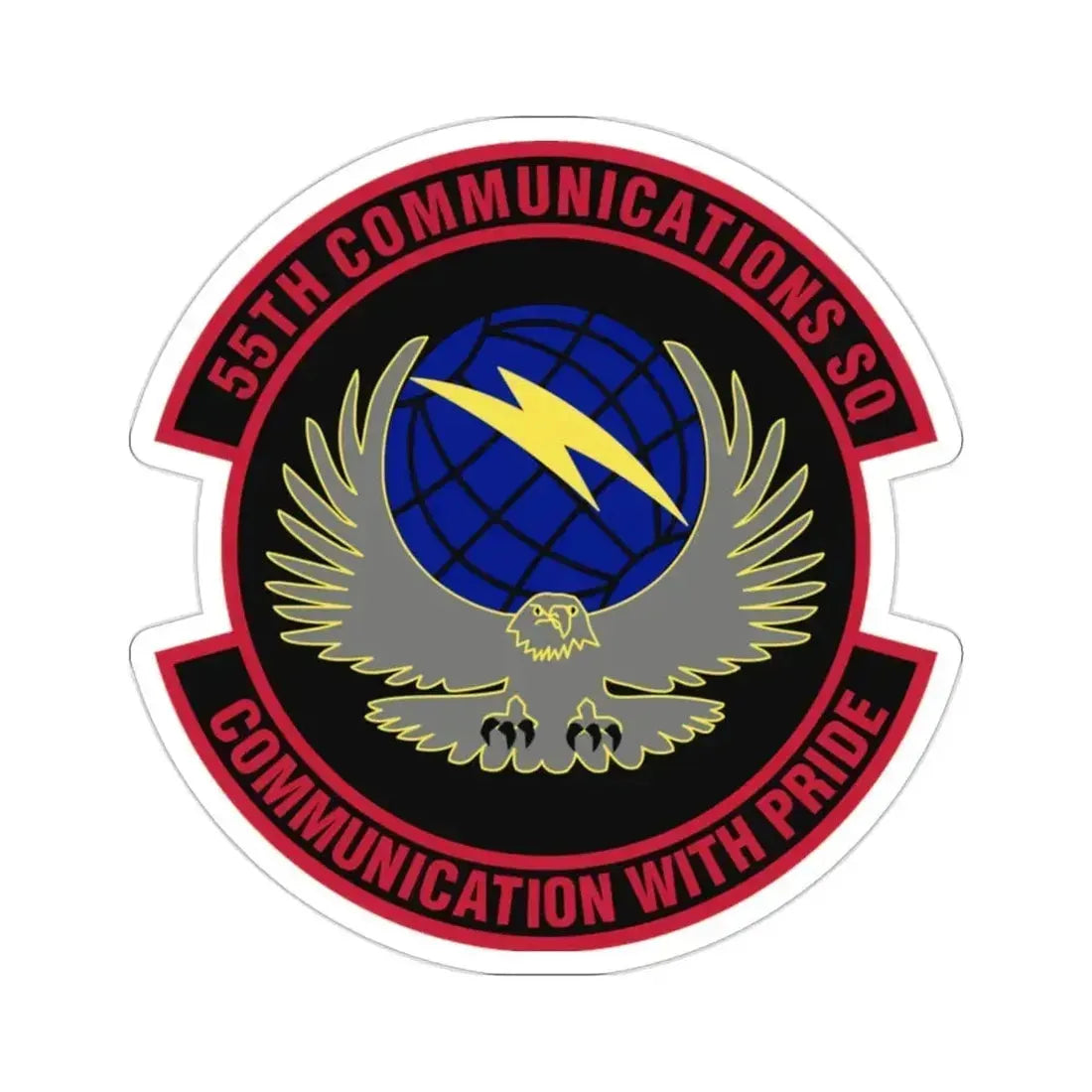 55th Communications Squadron (U.S. Air Force) STICKER Vinyl Die-Cut Decal 2 Inch - The Sticker Space