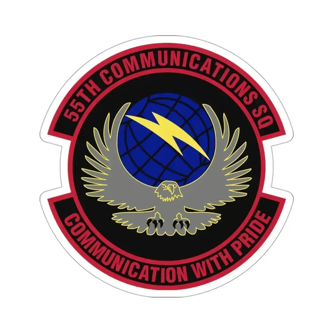 55th Communications Squadron (U.S. Air Force) STICKER Vinyl Die-Cut Decal 3 Inch - The Sticker Space