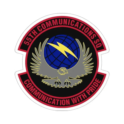 55th Communications Squadron (U.S. Air Force) STICKER Vinyl Die-Cut Decal 3 Inch - The Sticker Space