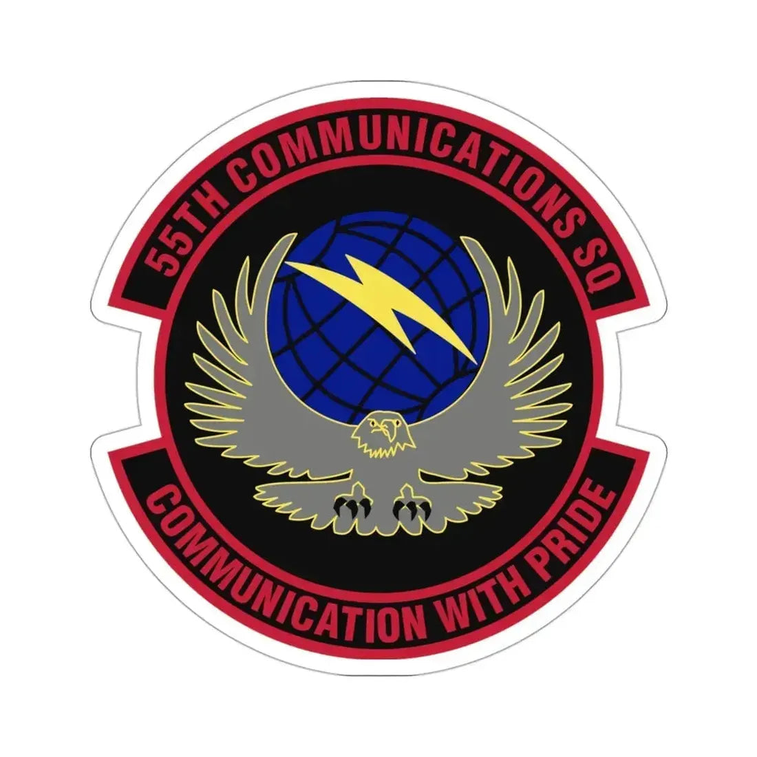 55th Communications Squadron (U.S. Air Force) STICKER Vinyl Die-Cut Decal 3 Inch - The Sticker Space