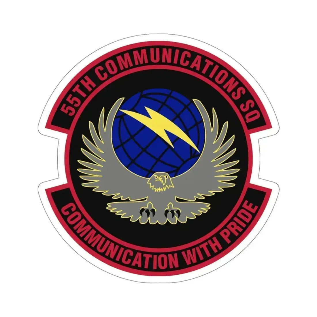 55th Communications Squadron (U.S. Air Force) STICKER Vinyl Die-Cut Decal 4 Inch - The Sticker Space