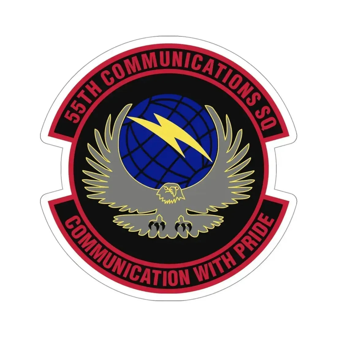 55th Communications Squadron (U.S. Air Force) STICKER Vinyl Die-Cut Decal 4 Inch - The Sticker Space