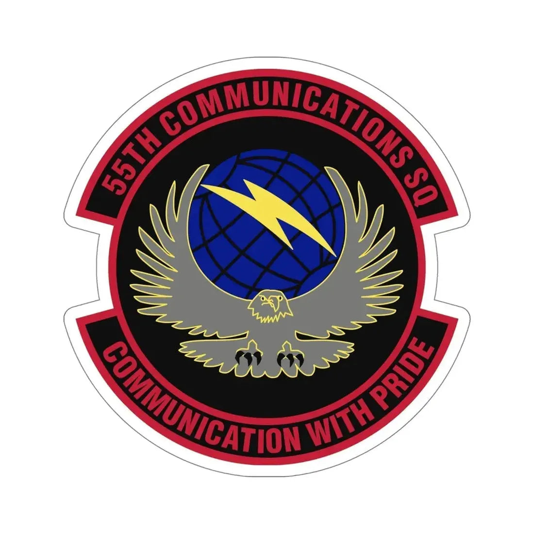 55th Communications Squadron (U.S. Air Force) STICKER Vinyl Die-Cut Decal - The Sticker Space