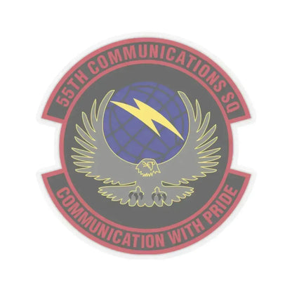 55th Communications Squadron (U.S. Air Force) STICKER Vinyl Kiss-Cut Decal 2 Inch Transparent - The Sticker Space