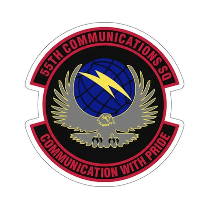 55th Communications Squadron (U.S. Air Force) STICKER Vinyl Kiss-Cut Decal 6 Inch White - The Sticker Space