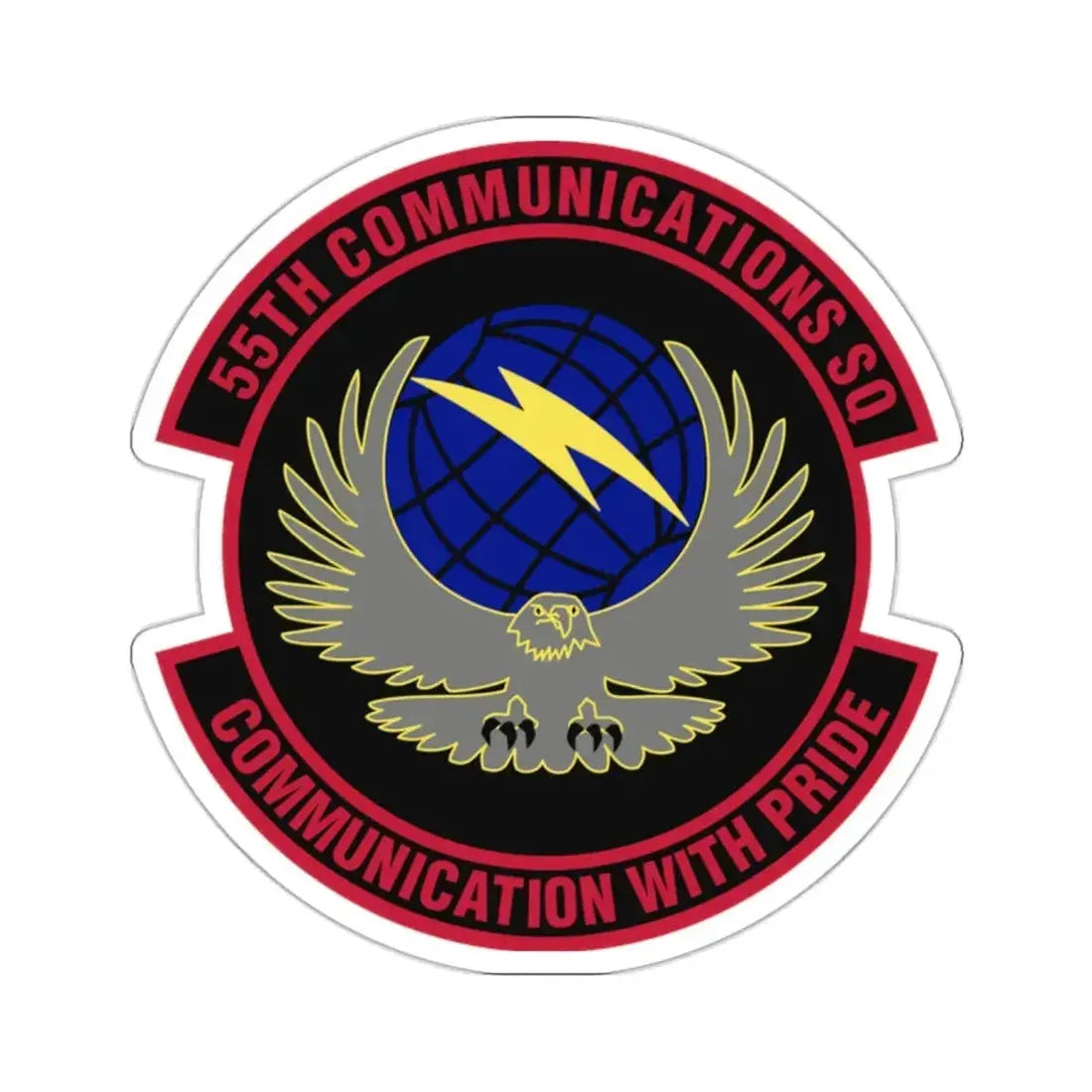 55th Communications Squadron (U.S. Air Force) STICKER Vinyl Kiss-Cut Decal - The Sticker Space