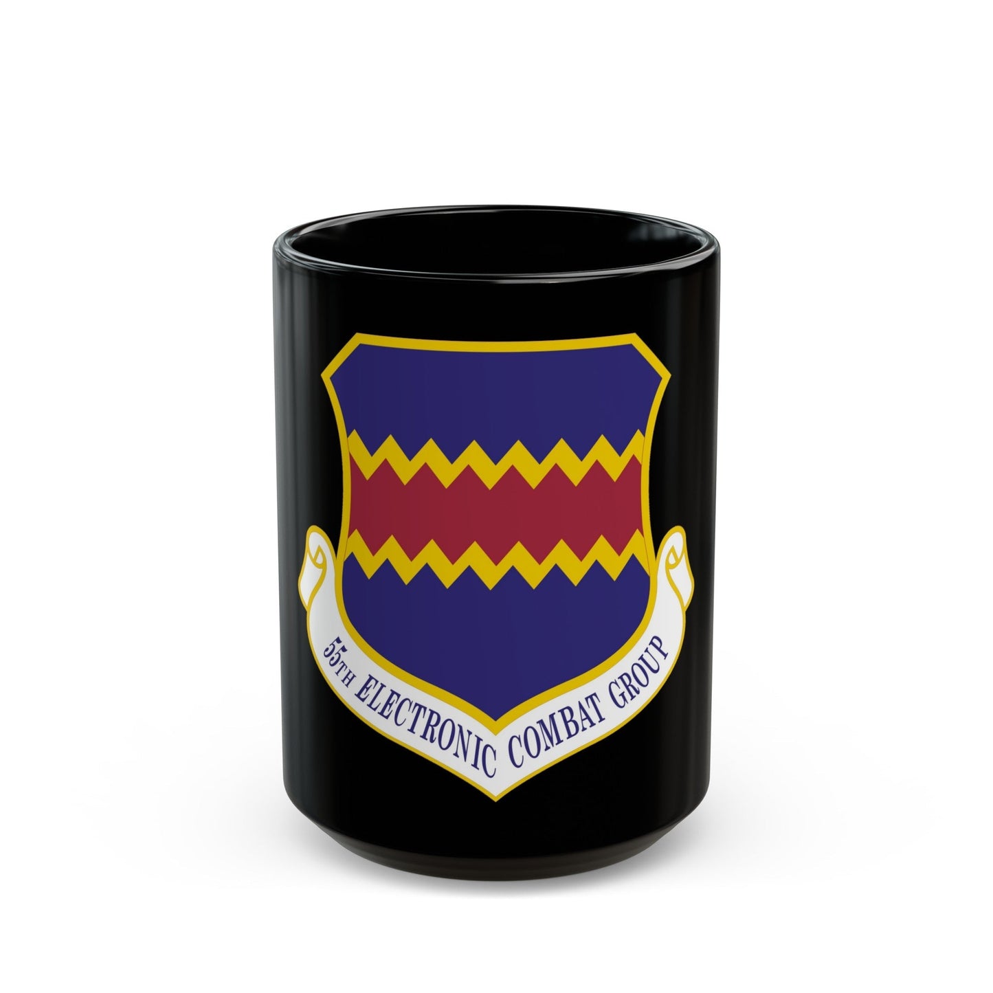 55th Electronic Combat Group (U.S. Air Force) Black Coffee Mug-15oz-The Sticker Space