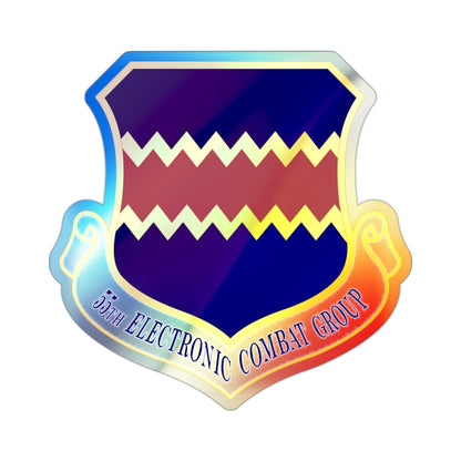 55th Electronic Combat Group (U.S. Air Force) Holographic STICKER Die-Cut Vinyl Decal-2 Inch-The Sticker Space