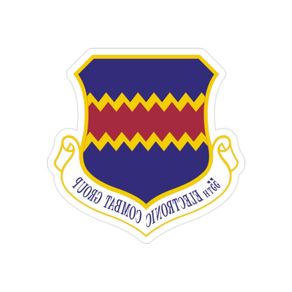 55th Electronic Combat Group (U.S. Air Force) REVERSE PRINT Transparent STICKER-2" × 2"-The Sticker Space