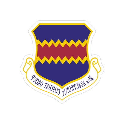 55th Electronic Combat Group (U.S. Air Force) REVERSE PRINT Transparent STICKER-4" × 4"-The Sticker Space