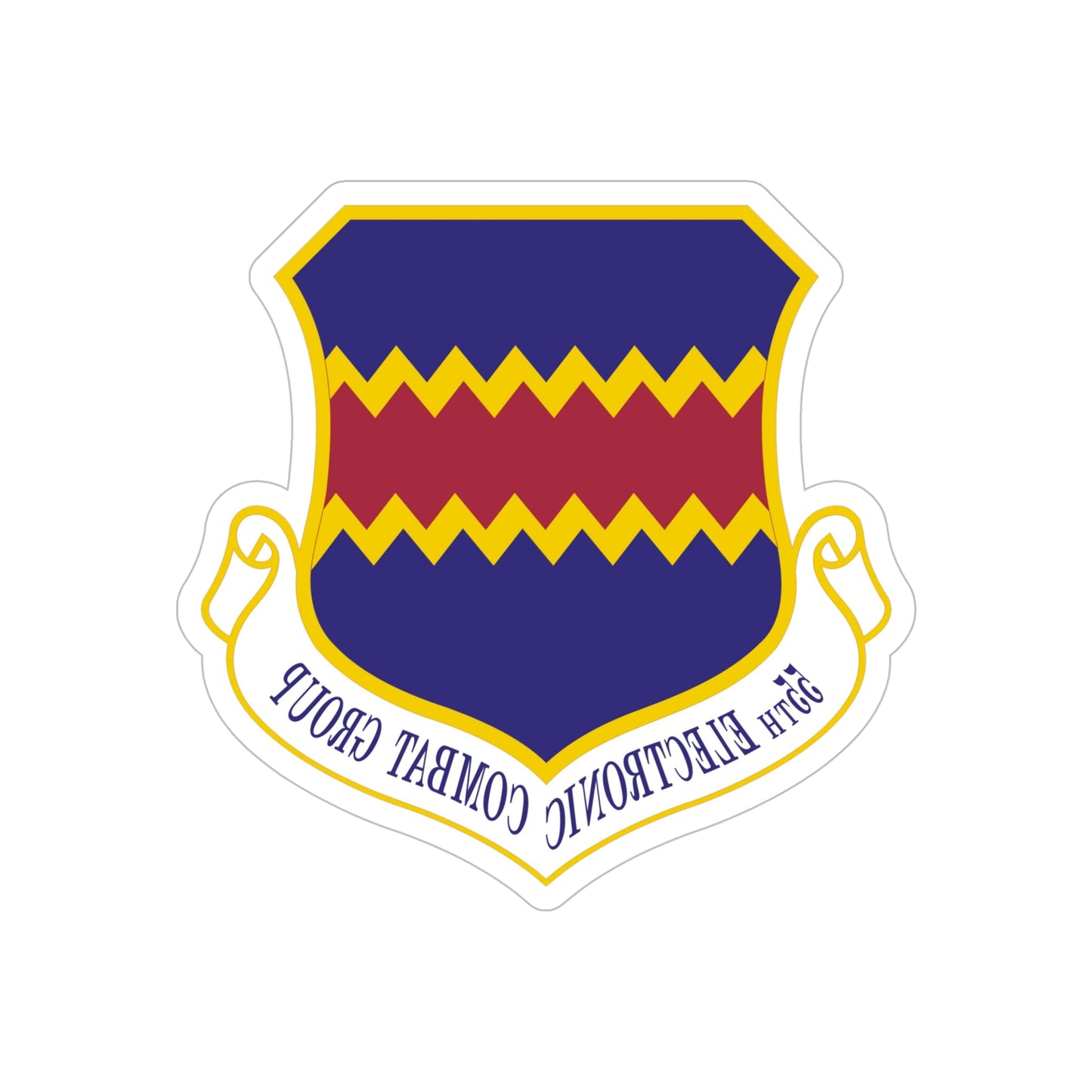 55th Electronic Combat Group (U.S. Air Force) REVERSE PRINT Transparent STICKER-6" × 6"-The Sticker Space