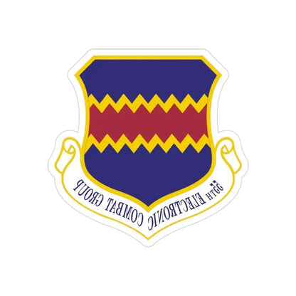 55th Electronic Combat Group (U.S. Air Force) REVERSE PRINT Transparent Die-Cut STICKER 3 Inch Die-Cut Transparent - The Sticker Space