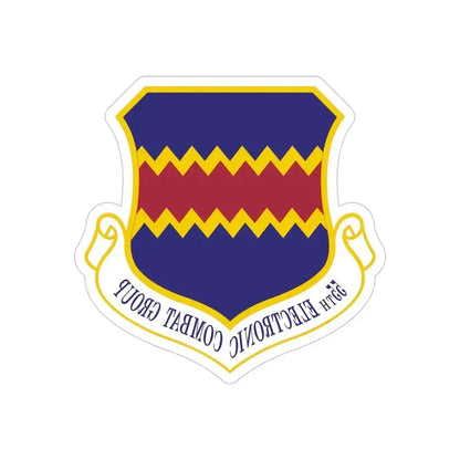 55th Electronic Combat Group (U.S. Air Force) REVERSE PRINT Transparent Die-Cut STICKER 5 Inch Die-Cut Transparent - The Sticker Space