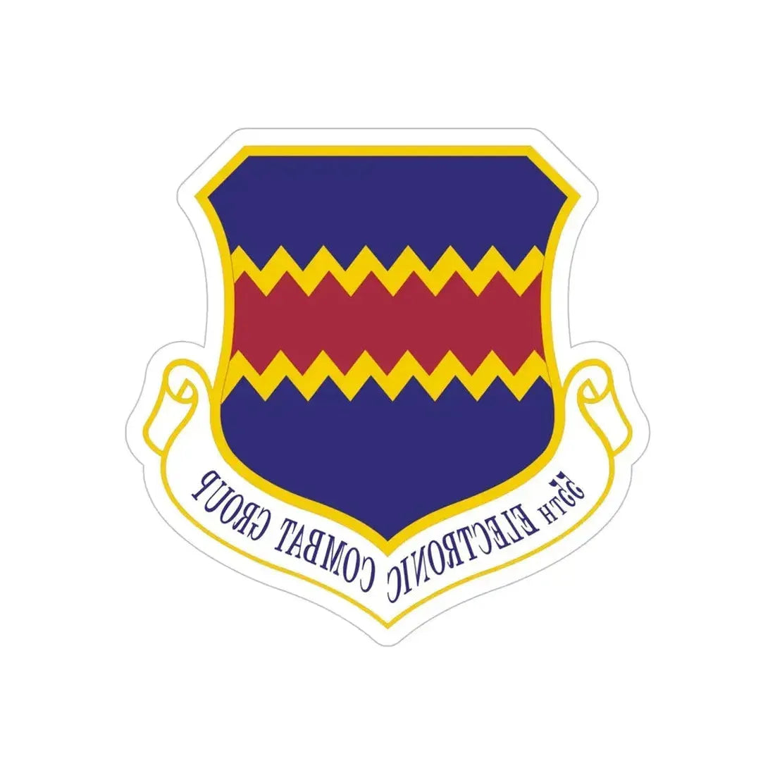 55th Electronic Combat Group (U.S. Air Force) REVERSE PRINT Transparent Die-Cut STICKER - The Sticker Space