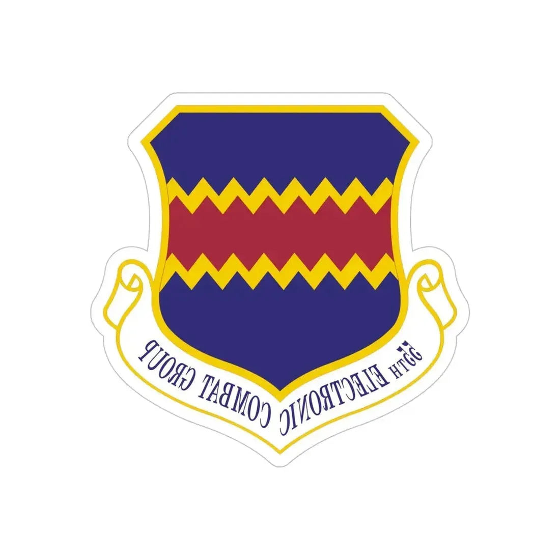55th Electronic Combat Group (U.S. Air Force) REVERSE PRINT Transparent Die-Cut STICKER - The Sticker Space