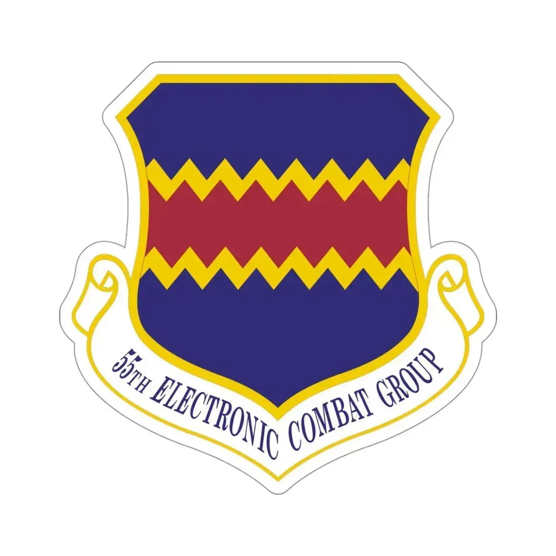 55th Electronic Combat Group (U.S. Air Force) STICKER Vinyl Die-Cut Decal 4 Inch - The Sticker Space