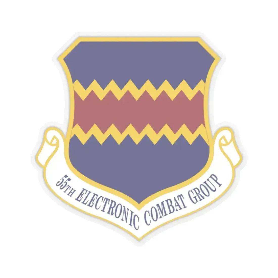 55th Electronic Combat Group (U.S. Air Force) STICKER Vinyl Kiss-Cut Decal 2 Inch Transparent - The Sticker Space
