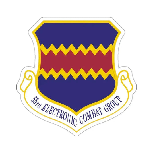 55th Electronic Combat Group (U.S. Air Force) STICKER Vinyl Kiss-Cut Decal 2 Inch White - The Sticker Space