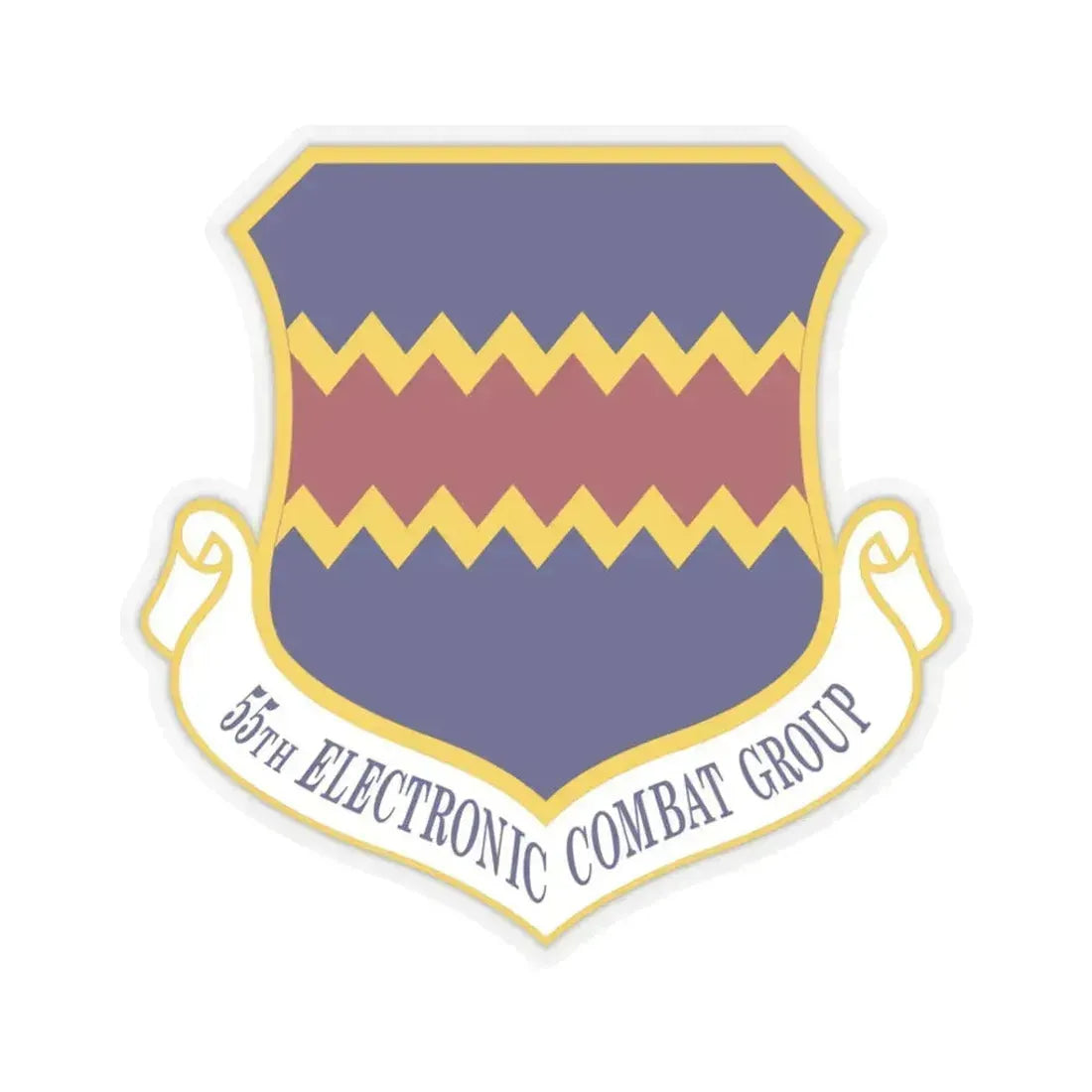 55th Electronic Combat Group (U.S. Air Force) STICKER Vinyl Kiss-Cut Decal 3 Inch Transparent - The Sticker Space