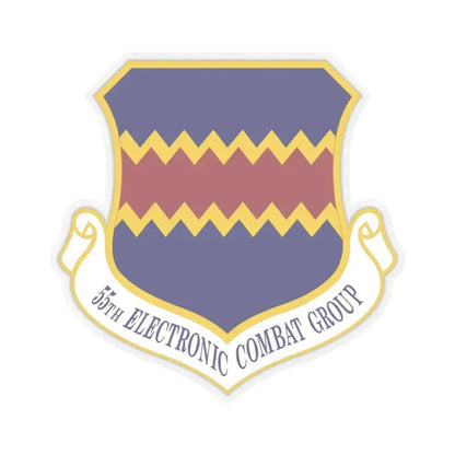 55th Electronic Combat Group (U.S. Air Force) STICKER Vinyl Kiss-Cut Decal 3 Inch Transparent - The Sticker Space