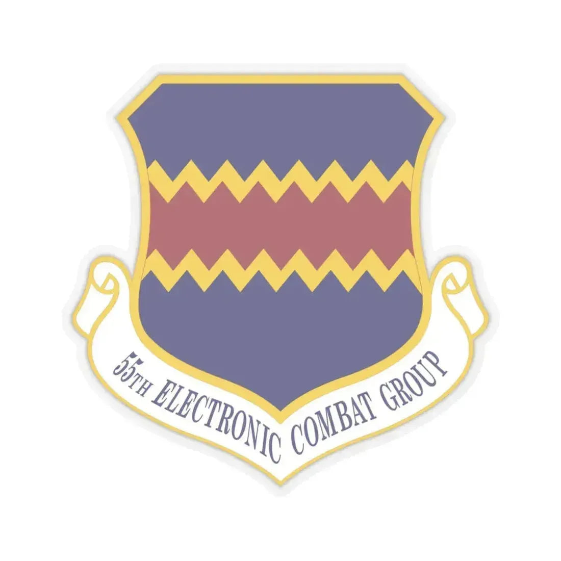 55th Electronic Combat Group (U.S. Air Force) STICKER Vinyl Kiss-Cut Decal 4 Inch Transparent - The Sticker Space