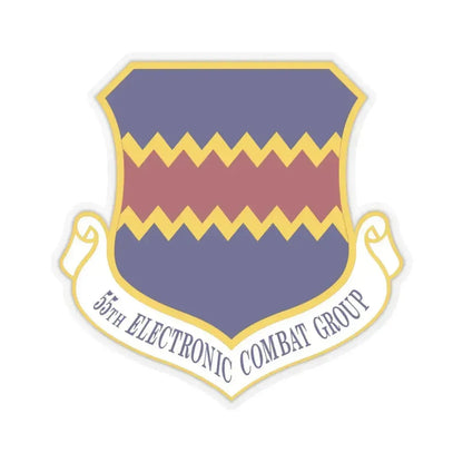 55th Electronic Combat Group (U.S. Air Force) STICKER Vinyl Kiss-Cut Decal 4 Inch Transparent - The Sticker Space