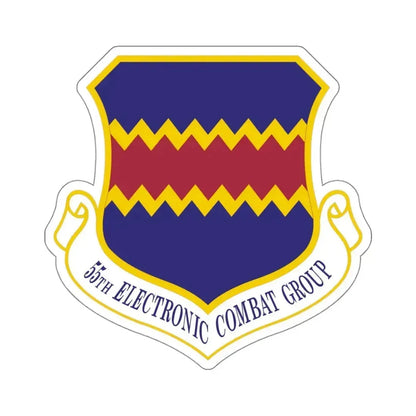 55th Electronic Combat Group (U.S. Air Force) STICKER Vinyl Kiss-Cut Decal 4 Inch White - The Sticker Space