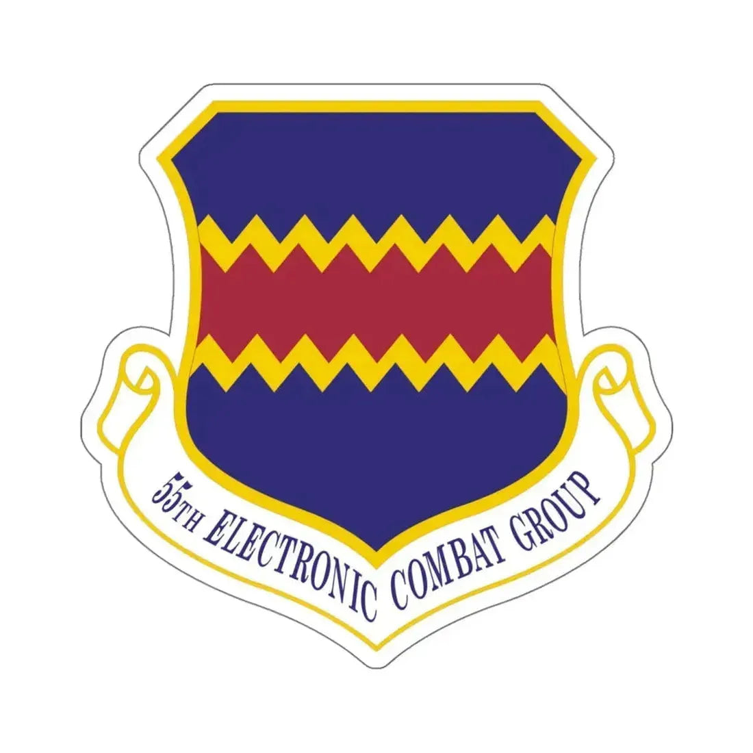 55th Electronic Combat Group (U.S. Air Force) STICKER Vinyl Kiss-Cut Decal 6 Inch White - The Sticker Space