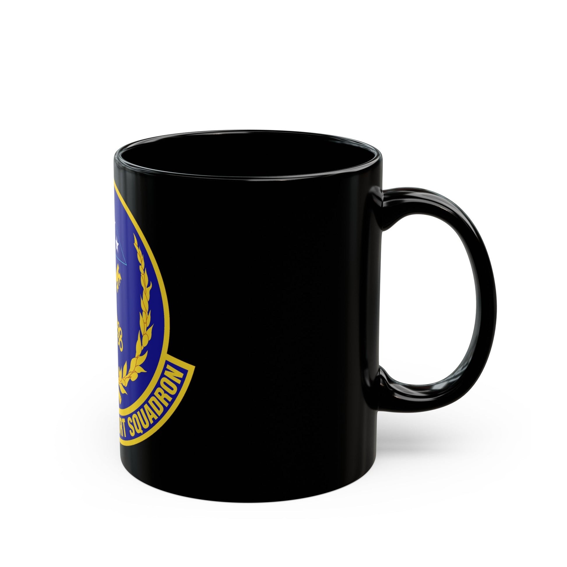 55th Force Support Squadron (U.S. Air Force) Black Coffee Mug-The Sticker Space