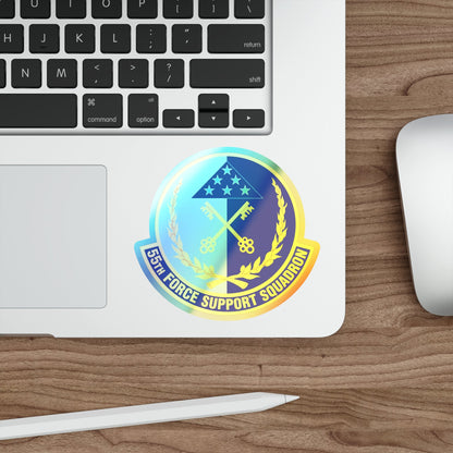 55th Force Support Squadron (U.S. Air Force) Holographic STICKER Die-Cut Vinyl Decal-The Sticker Space