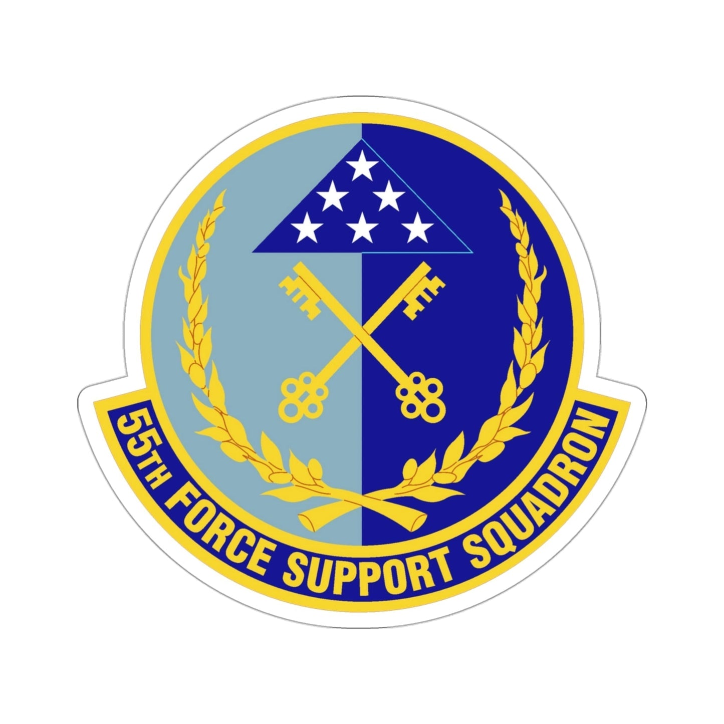 55th Force Support Squadron (U.S. Air Force) STICKER Vinyl Die-Cut Decal-3 Inch-The Sticker Space