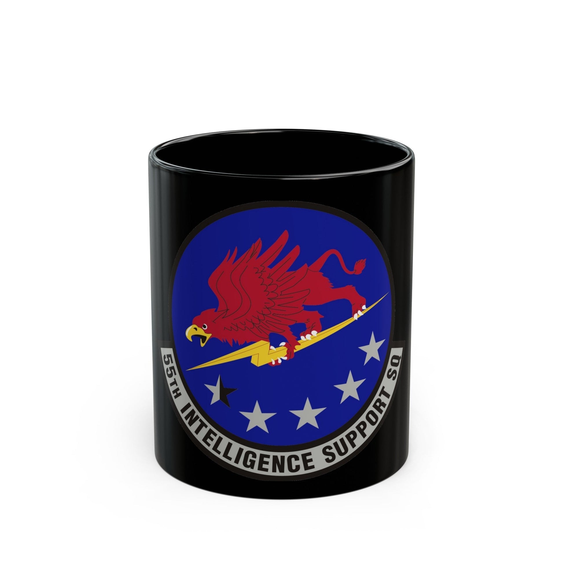 55th Intelligence Support Squadron (U.S. Air Force) Black Coffee Mug-11oz-The Sticker Space