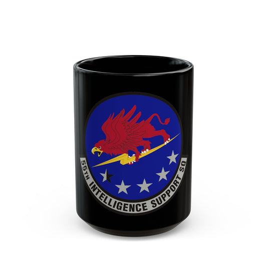 55th Intelligence Support Squadron (U.S. Air Force) Black Coffee Mug-15oz-The Sticker Space