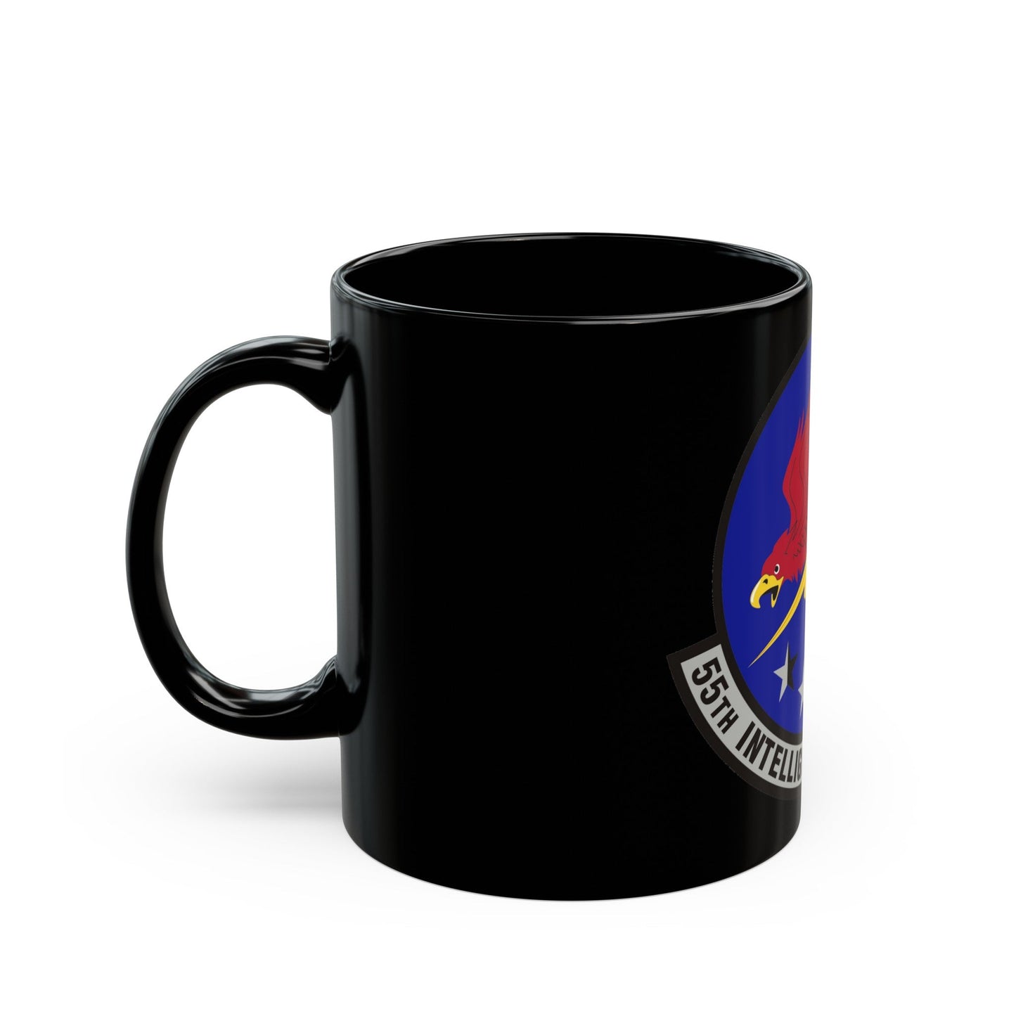 55th Intelligence Support Squadron (U.S. Air Force) Black Coffee Mug-The Sticker Space