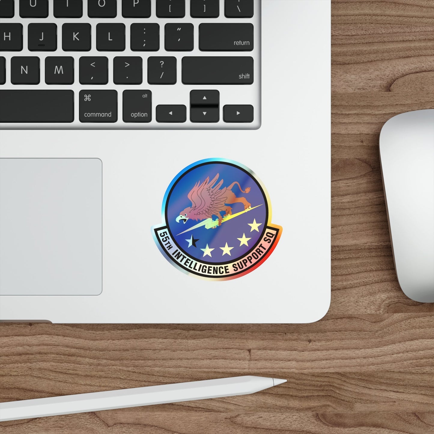 55th Intelligence Support Squadron (U.S. Air Force) Holographic STICKER Die-Cut Vinyl Decal-The Sticker Space