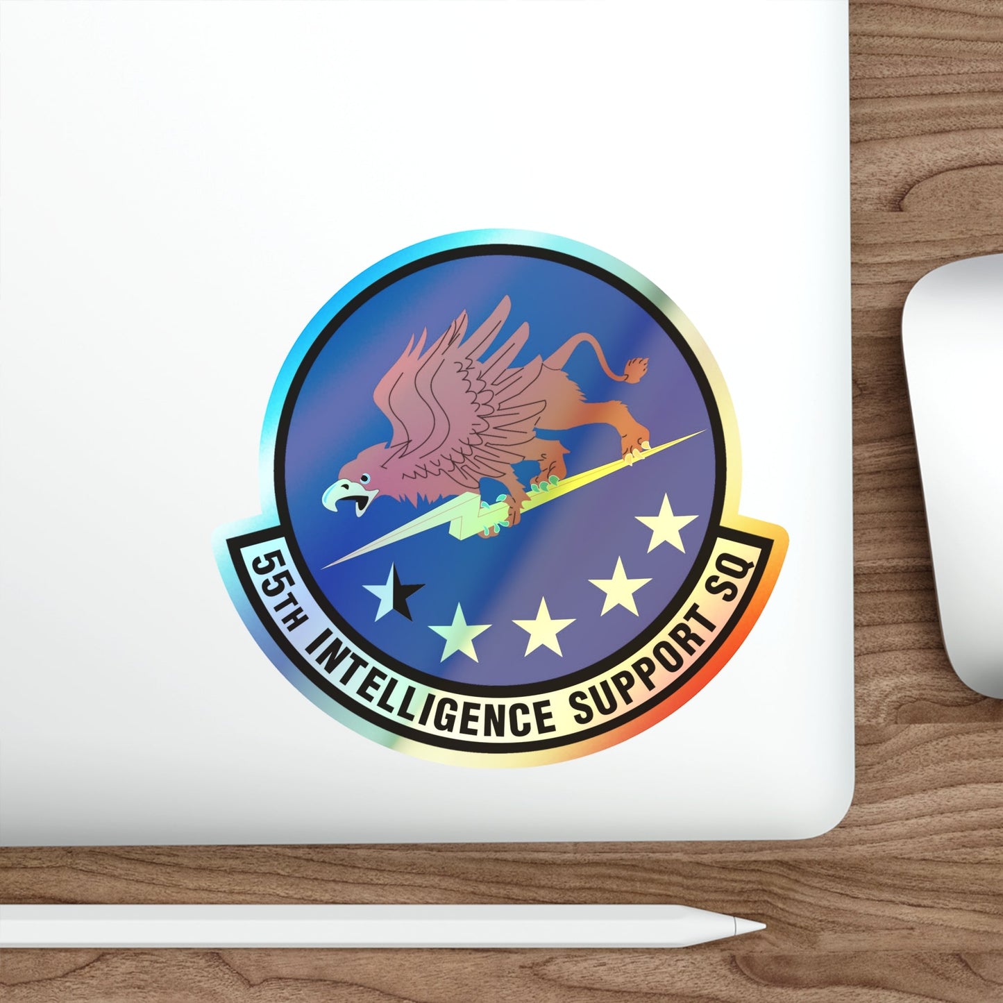 55th Intelligence Support Squadron (U.S. Air Force) Holographic STICKER Die-Cut Vinyl Decal-The Sticker Space