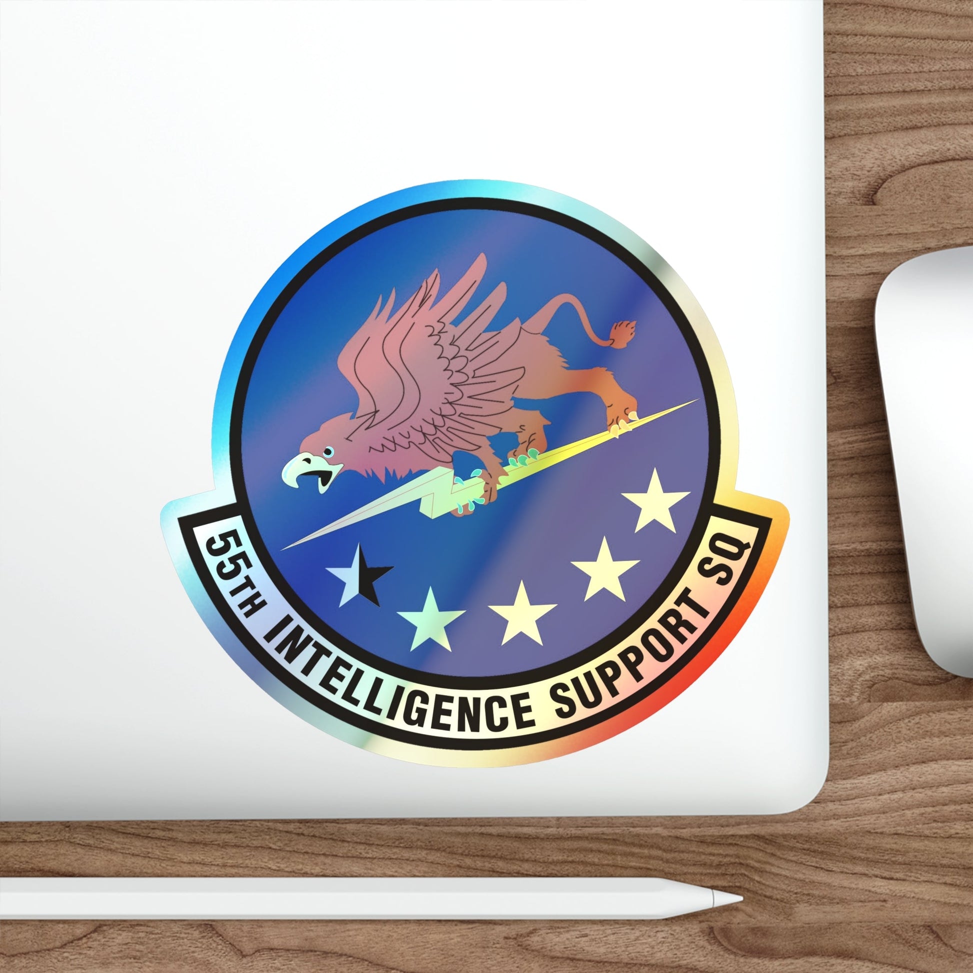 55th Intelligence Support Squadron (U.S. Air Force) Holographic STICKER Die-Cut Vinyl Decal-The Sticker Space