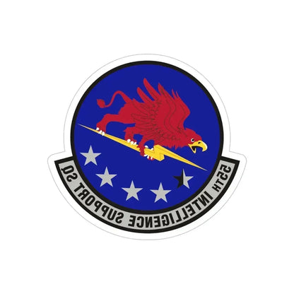 55th Intelligence Support Squadron (U.S. Air Force) REVERSE PRINT Transparent Die-Cut STICKER 6 Inch Die-Cut Transparent - The Sticker Space