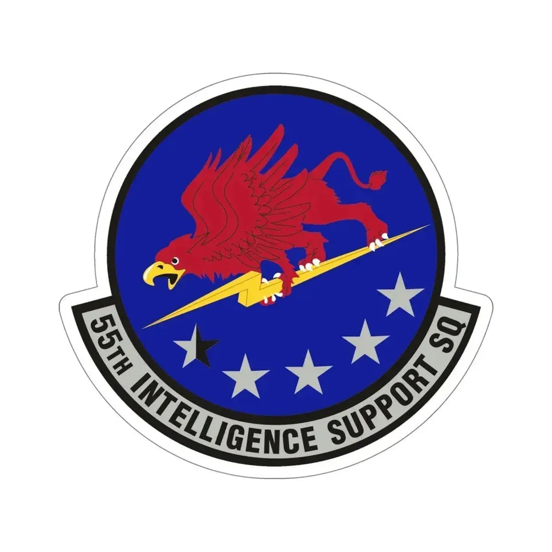 55th Intelligence Support Squadron (U.S. Air Force) STICKER Vinyl Die-Cut Decal 5 Inch - The Sticker Space