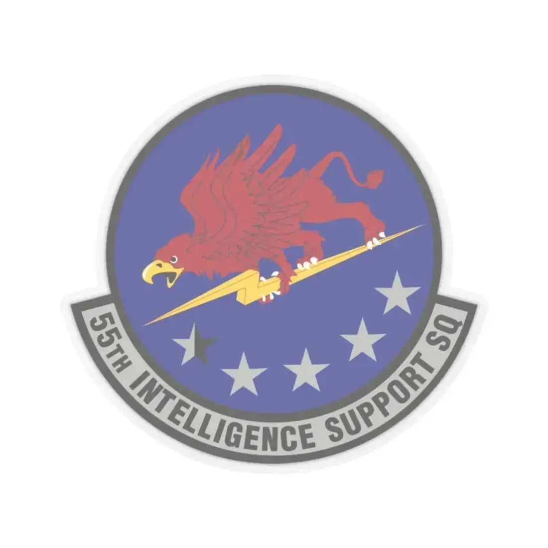 55th Intelligence Support Squadron (U.S. Air Force) STICKER Vinyl Kiss-Cut Decal 2 Inch Transparent - The Sticker Space