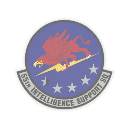 55th Intelligence Support Squadron (U.S. Air Force) STICKER Vinyl Kiss-Cut Decal 2 Inch Transparent - The Sticker Space